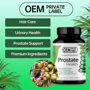 OEM, venta al por mayor, 2400 mg, función de próstata, soporte, píldoras naturales para el cuidado de la salud, Saw Palmetto, suplemento de hierbas, cápsulas de próstata