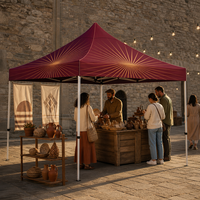 Tente pliante 3x3 imperméable avec structure en fer, en PVC et tissu Oxford, pour événements et expositions en intérieur/extérieur