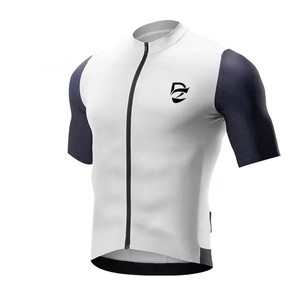 Maillot de cyclisme unisexe personnalisable à manches courtes, texture rayée, contraste de couleurs, options variées pour les courses, les événements, les clubs et l'entraînement quotidien - Product Image 2