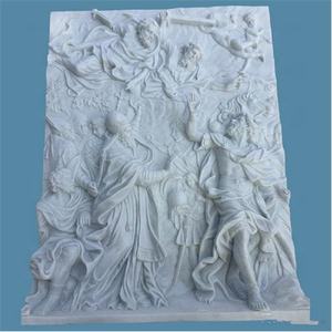 고전적인 유럽의 유명한 벽 장식 타일 골동품 돌 대리석 그림 누드 천사 조각 동상 벽 구호 - Product Image 2