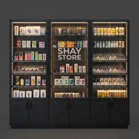Vitrine de présentation en verre pour magasin de tabac et articles de fumée
