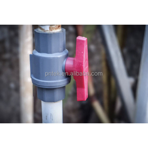 Válvula de Bola de PVC de Dos Piezas Pntek, Manual, de 1/2 a 2 Pulgadas, con Manija de 22 mm a 60 mm, para Agua, Agricultura, Riego, OEM - Product Image 4