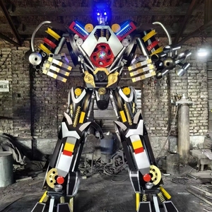 Escultura de Robot Metálica Hecha a Mano, Estatua <span class=keywords><strong>Gigante</strong></span> de Bumblebee Transformer de Tamaño Real para Decoración de Parques de Atracciones y Centros Comerciales - Product Image 1