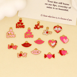 Collar con Colgante de Corazón de Melocotón con Llave de Amor y Aceite que Gotea, Accesorios para el Día de San Valentín, Hazlo Tú Mismo - Product Image 3