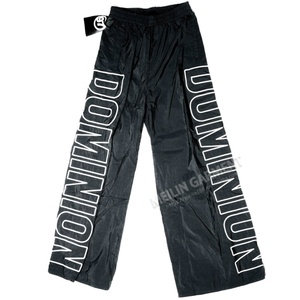 High Quality Custom Loose Causal Black Stacked Nylon Track Pants Streetwear <b>Trousers</b> Custom Elastic Waistband Nylon Track Pants - Product Image 2