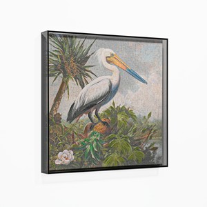 Lienzo PELICAN para pintar con marco acrílico negro de 40x40cm y 5cm de grosor - Product Image 1