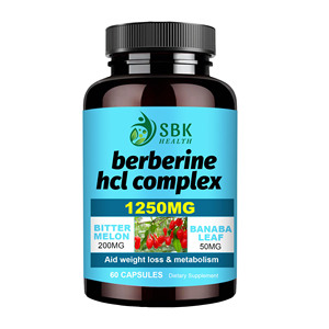 Best Selling ODM Berberine HCL Complex Capsules Dietary <b>Supplement</b> Promote Weight Loss Function and Support Metabolism Levels - Product Image 1