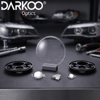 Lentille de projecteur LED en verre plano-convexe de 67 mm pour phare de voiture, composants optiques, pièces de rechange pour éclairage automobile