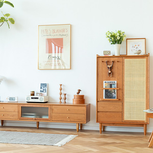 Mueble De <span class=keywords><strong>TV</strong></span> De madera maciza nórdica, casillero De estilo japonés, soporte De <span class=keywords><strong>Tv</strong></span> De madera De Cerezo, muebles De Sala De estar, Mesa De <span class=keywords><strong>Tv</strong></span> - Product Image 6