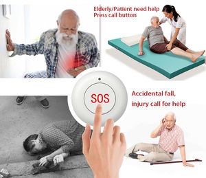 Tjda nhà an ninh Hệ thống báo động SOS hoảng loạn nút 100 Decibel âm thanh báo động nhấp nháy ánh sáng màu đỏ âm thanh còi báo động - Product Image 3