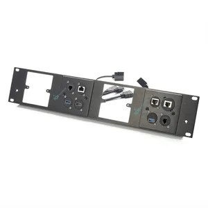 2U High Quality XLR USB RJ45 D-type 24 Way Patch Panel