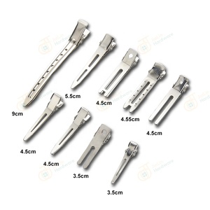 Pinzas para el pelo <span class=keywords><strong>de</strong></span> una sola punta para mujer, pinzas para el pelo <span class=keywords><strong>de</strong></span> Metal DIY, fabricación <span class=keywords><strong>de</strong></span> estilos <span class=keywords><strong>de</strong></span> pelo <span class=keywords><strong>de</strong></span> cocodrilo pintados en <span class=keywords><strong>plata</strong></span> para salón <span class=keywords><strong>de</strong></span> maquillaje - Product Image 2