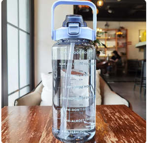 Grande <span class=keywords><strong>Tasse</strong></span> d'Eau pour Enfants avec Paille et Échelle de Temps, Bouteille de Sport de 2000 ml en Plastique, Tendance pour l'Été - Product Image 6