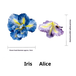 Têtes de fleurs d'iris artificielles en gros pour accessoires de photographie de mariage et accessoires de style bohème - Product Image 4