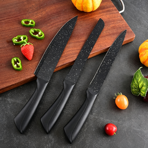 7 PCS Kitchen <b>Knife</b> <b>Set</b> Stainless Steel Black Non Stick Coated <b>Knives</b> with Stainless Steel <b>Knife</b> Block and Kitchen Scissors - Product Image 4
