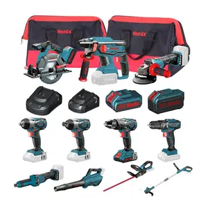 Ronix 89 Series All in One Tools Set 20V Power Tool Combo Kit Cordless Powertools Set General Electric Tools Combo