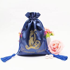 Sacs à perruques en satin imprimés sur mesure avec logo, pochettes anti-poussière pour perruques et extensions capillaires, pour emballage cadeau - Product Image 5