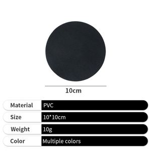 แผ่นรองแก้วหนังแบบกำหนดเองขายส่งปี 2026 แผ่นรองแก้ว PVC ทรงกลมสำหรับร้านกาแฟ - Product Image 4