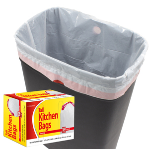 GRS Recycled <b>Plastic</b> Drawstring Garbage Bags Perforated on <b>Roll</b> - Product Image 5