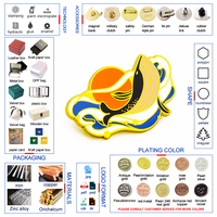 Nom en or personnalisé épingles de logo en métal épingles d'insigne personnalisées officier aimant événement Football voiture bouton Port infirmière bouton vêtements Anime pièce