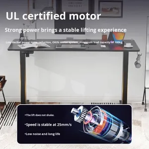 Scrivania Elettrica Regolabile Zweal per Ufficio e Casa, Scrivania Smart con Doppio Motore, Tavolo in Legno Minimalista - Product Image 4