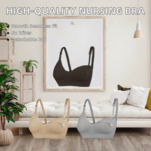 Sujetador de Lactancia de Alta Calidad, Sólido, para Uso Diario, de Nailon, Sin Varillas, Antibacteriano, Transpirable, con Tirantes Ajustables, para Maternidad - Product Image 2