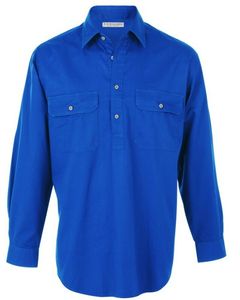 Custom logo <strong>Half</strong> <strong>Button</strong> Front Heavy Cotton High Quality bar Tacks on Pockets Work <strong>Shirt</strong> Casual <strong>Shirts</strong> for Men - Product Image 6