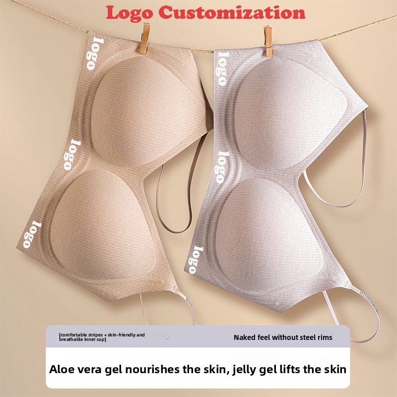 Logo Customization Revamped Logo Breathable Comfortable Wireless Bra Everyday Slim Style With Pure Color Patterns ODM Supply