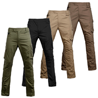 Pantalon de travail tactique pour homme, résistant aux déchirures, en coton mélangé, multi-poches, robuste, pour l'extérieur, résistant à l'eau, idéal pour l'été