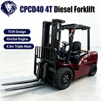 CPCD40 4 tonnes, moteur Xinchai, transmission automatique, mât de 4,5 m, pneus pneumatiques, usine, chargement en conteneur