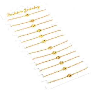 Yeni varış türk Qings bayan paslanmaz çelik takı ayarlanabilir kırmızı altın kaplama nazar mavi göz bilezik - Product Image 2