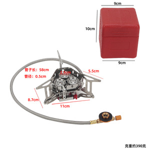 Outdoor Camping <b>Stove</b> Stainless Steel 3 Burner Windproof Portable Foldable High Altitude Use - Product Image 4