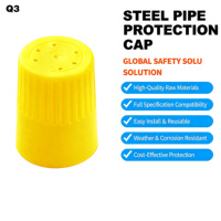Capuchon d'extrémité de tube d'échafaudage réutilisable, facile à installer, capuchon de sécurité pour barres d'armature, capuchon de protection pour barres d'armature, capuchon d'extrémité pour la construction