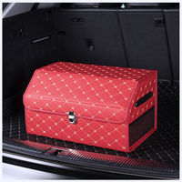 Boîte de rangement de voiture en cuir Offres Spéciales Boîte de rangement de voiture de coffre multifonctionnelle Organisateur de boîte de rangement pliable et détachable pour voitures