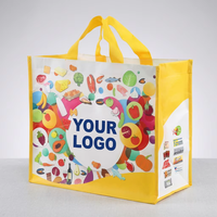 Sac fourre-tout personnalisé en PP tissé écologique et durable pour le marché, les courses quotidiennes, les événements promotionnels (recyclable)