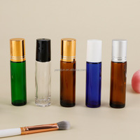 Set Botol Kaca Frosted Kustom untuk Perawatan Kulit, Serum, Minyak Esensial, Losion, Botol Pompa Semprot, Tutup Ulir, Kosmetik Populer