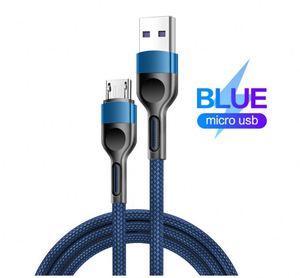 Alloy Micro <b>USB</b> Type-C Braided Cable for iPhone 3A Fast Charging Nylon Charger Cable with Copper 3ft to 6ft Length Options - Product Image 4