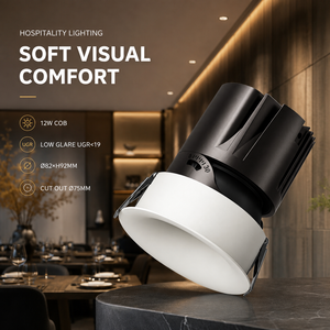 Foco LED Ajustable de Aluminio <span class=keywords><strong>con</strong></span> Reflector Curvo ARC, Diseño Antideslumbrante, Iluminación Interior para Hoteles, Villas y Residencias LP-AJ7592ARC-NR - Product Image 3