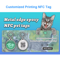 Venta al por mayor logotipo personalizado lindo NFC PET epoxi etiqueta 213 215 216 chips programables llaveros impermeable IP68 animal Pet NFC etiquetas para perros