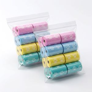 Accessoires pour chiens de l'usine Hengtuo, logo personnalisé, fabricant OEM, distributeur de sacs à déjections canines en plastique imprimé, sacs à déjections pour animaux de compagnie en HDPE - Product Image 1