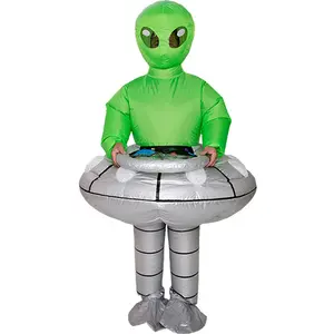 Disfraz de Mascota de alien inflable, juguete de dibujos animados para carnaval, OVNI, oferta