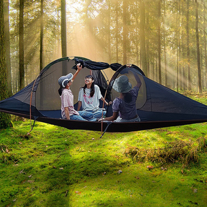 Camping <strong>Aerial</strong> Multi-person Large Hammock Folding <strong>Portable</strong> Mesh Netting Outdoor Fly Tent Family Hammock Triangle Tree Tent - Product Image 1
