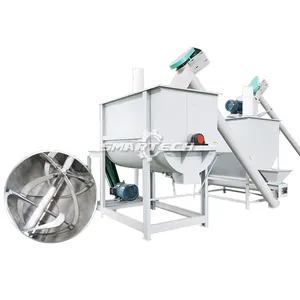 Animal Chicken Feed Mixing Machine Exported To Slovenia Single Shaft Blade 500 Kg/batch