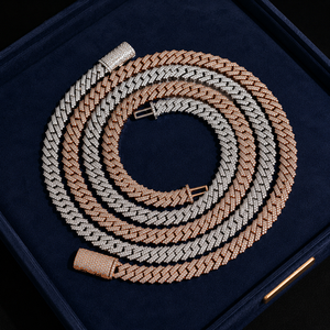 Rose Gold Miami Cuban Link <b>Chain</b> 8MM 925 Silver <b>Iced</b> <b>Out</b> VVS Moissanite Hip Hop Necklace Luxury Jewelry for Men - Product Image 3