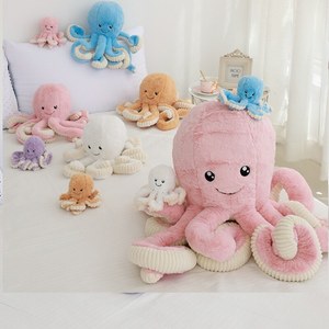 Peluche pieuvre colorée en velours, en coton PP, à tentacules souples, poupée créature marine, cadeau idéal pour votre bien-aimée - Product Image 3