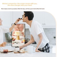 Téléviseur portable 23,8 pouces, grand écran, écran de conférence, écran rotatif, HD1080P LED, 8 Go + 128 Go