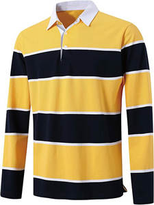 Camiseta de <span class=keywords><strong>Rugby</strong></span> de Manga Larga a Rayas, Camiseta de Algodón de Manga Larga, <span class=keywords><strong>Polo</strong></span> de <span class=keywords><strong>Rugby</strong></span> Hecho a Medida, Ropa de Equipo de <span class=keywords><strong>Rugby</strong></span>, Camiseta de <span class=keywords><strong>Rugby</strong></span> de Peso Pesado - Product Image 4