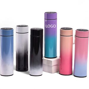 Wholesale 304 Stainless Steel Insulated Smart Water Bottle Customized Digital LED Temperature Display Sports Design Light 500ml - Product Image 1