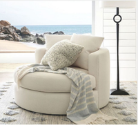 Rotatif rond canapé chaise technologie tissu rond loisirs chaise salon chambre bureau simple rond canapé chaise