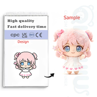 Service de conception OEM ODM de peluches super douces, peluche personnalisée de personnage de fille de Noël, peluche personnalisée